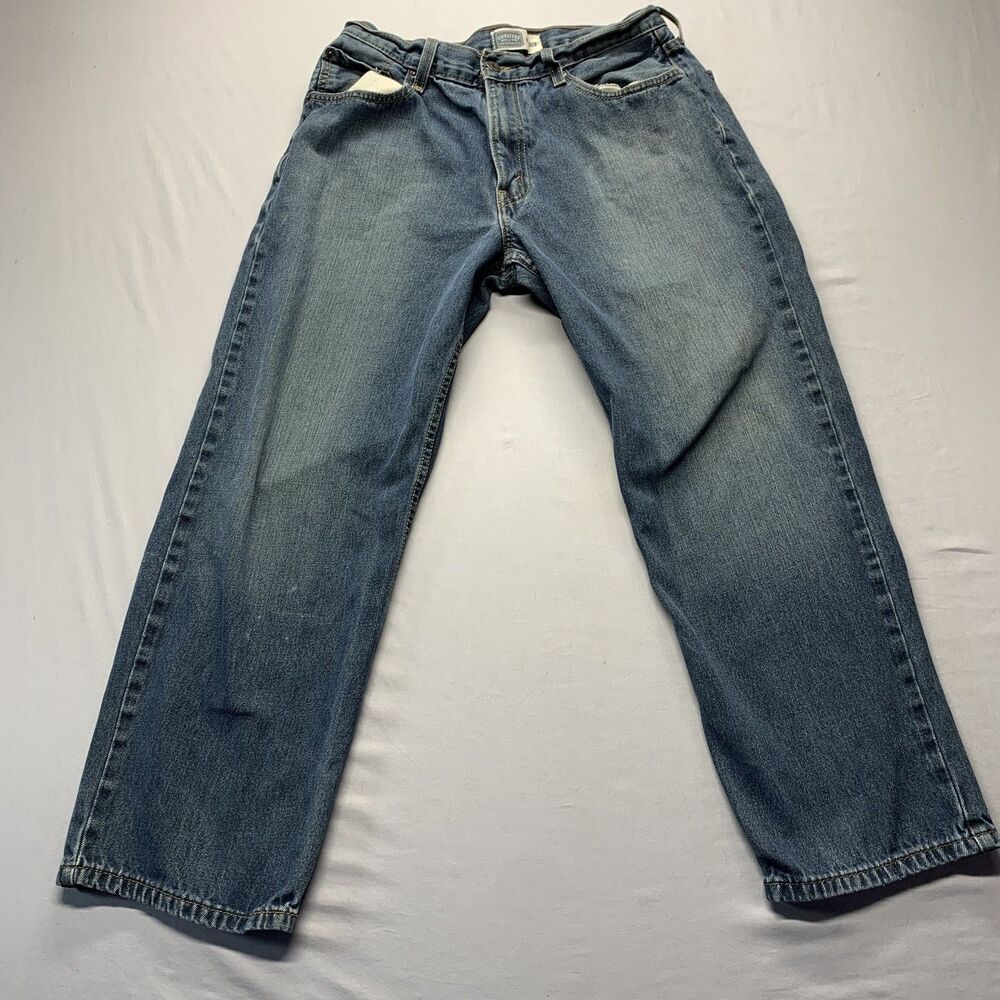 Levis 550 Relaxed Fit Mens Blue Denim Jeans 34x32 Medium Wash Cotton